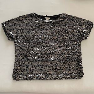 H&M glitter crop top
